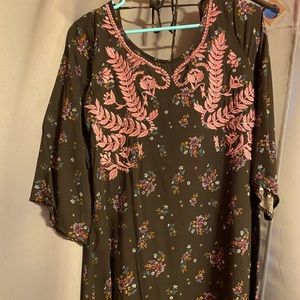 Black flows dress
